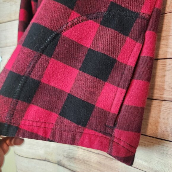 Orvis Jacket Women's Size Small Black Red Plaid Snap Button Front Buffalo Check - Picture 6 of 16